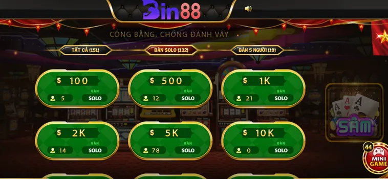 Trải Nghiệm Sâm Lốc Tại Bin88 Với Tỷ Lệ Chiến Thắng Cực Khủng Hàng Ngày