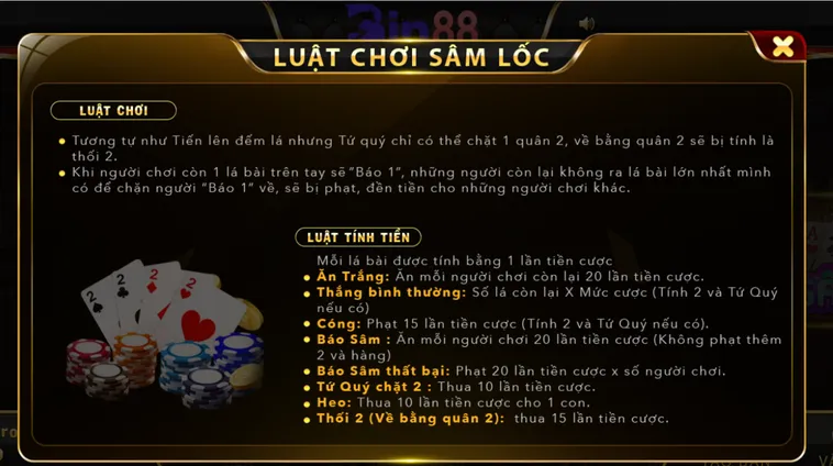 Trải Nghiệm Sâm Lốc Tại Bin88 Với Tỷ Lệ Chiến Thắng Cực Khủng Hàng Ngày