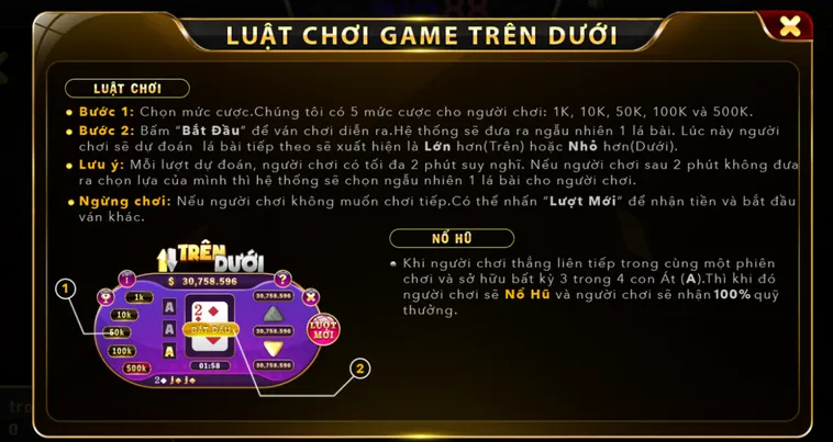 Thử Thách Vận May Cùng Game Nhanh Trên Dưới Tại Bin88