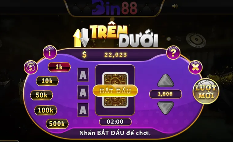 Thử Thách Vận May Cùng Game Nhanh Trên Dưới Tại Bin88